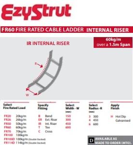 F/RATED 60KG/M INT RISER 600MMX600R HDG