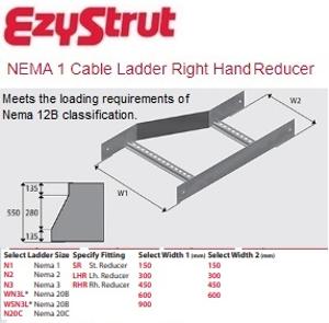 NEMA 1 RIGHT HAND REDUCER 600-450MM HDG