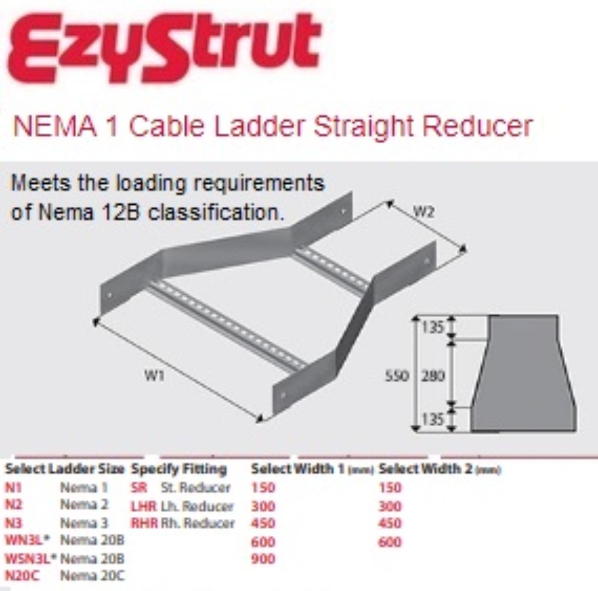 NEMA 1 STRAIGHT REDUCER 600-300MM HDG