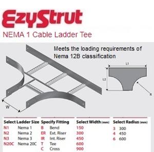 CABLE LADDER TEE NEMA 1 150MM HDG