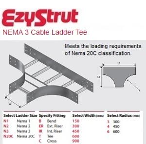 NEMA 20C TEE 150MM 450MM RADIUS HDG