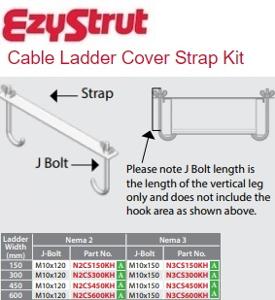 NEMA 2 CABLE LADDER COVER STRAP 150MM