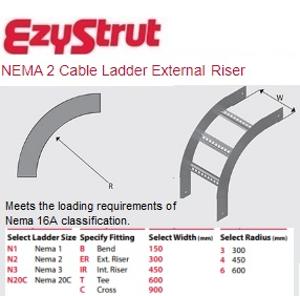 NEMA 2 EXT RISER 150MM 300MM RAD HDG