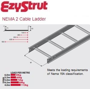 NEMA 2 CABLE LADDER 150MM 6MTR ALUM