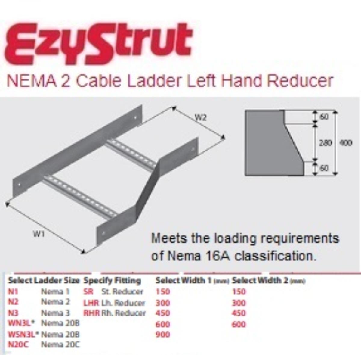 NEMA 2 LEFT HAND REDUCER 900-300MM HDG