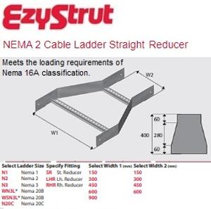 NEMA 2 STRAIGHT REDUCER 300-150MM HDG