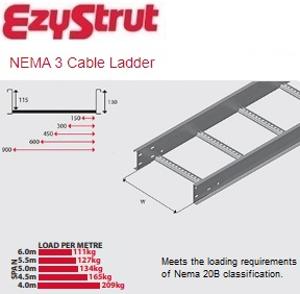 NEMA 3 CABLE LADDER 150MM 6MTR 316 S/S