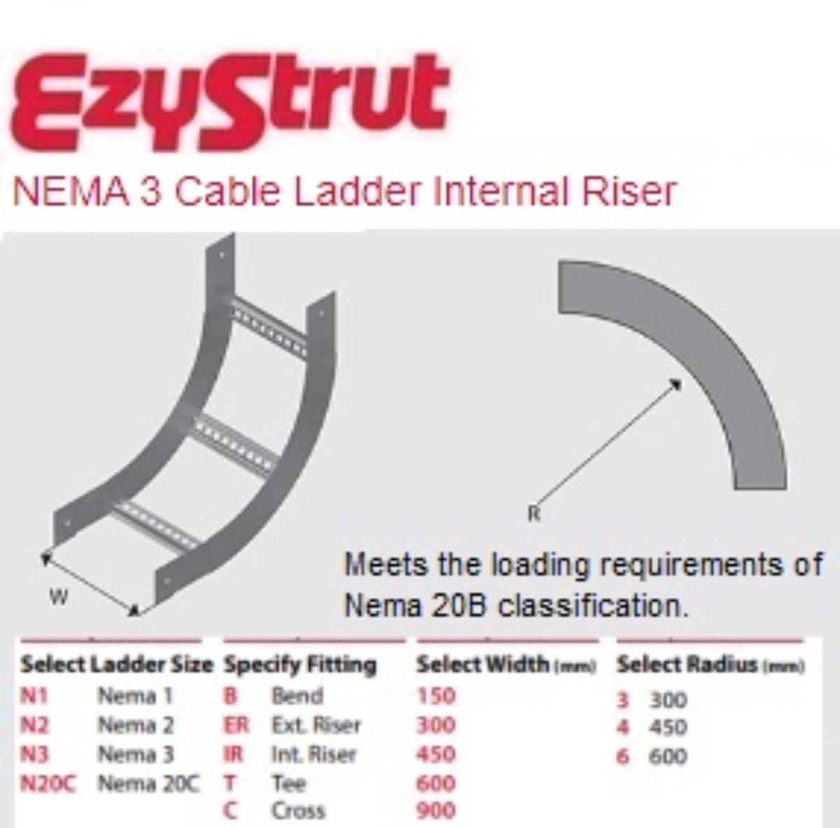 NEMA 3 INT RISER 450MM 450 RAD ALUMINIUM