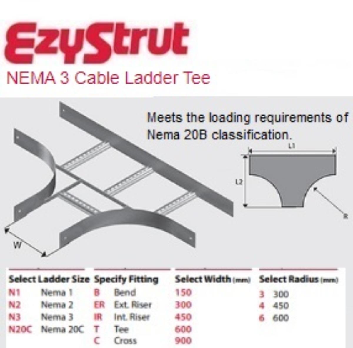 NEMA 3 TEE 300MM 450 RADIUS ALUMINIUM