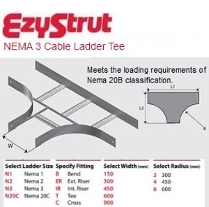 NEMA 3 TEE 300MM 450 RADIUS 316 S/S