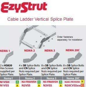 NEMA 3 VERTICAL SPLICE PLATE 316 S/S