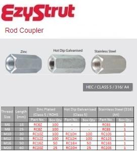 ROD COUPLER M10 STAINLESS STEEL