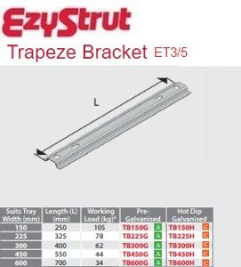 TRAPEZE BRACKET TO SUIT 150MM TRAY HDG