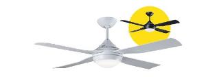 QUINTON CEILINGFAN 48IN WHITE WITH 4 EAS