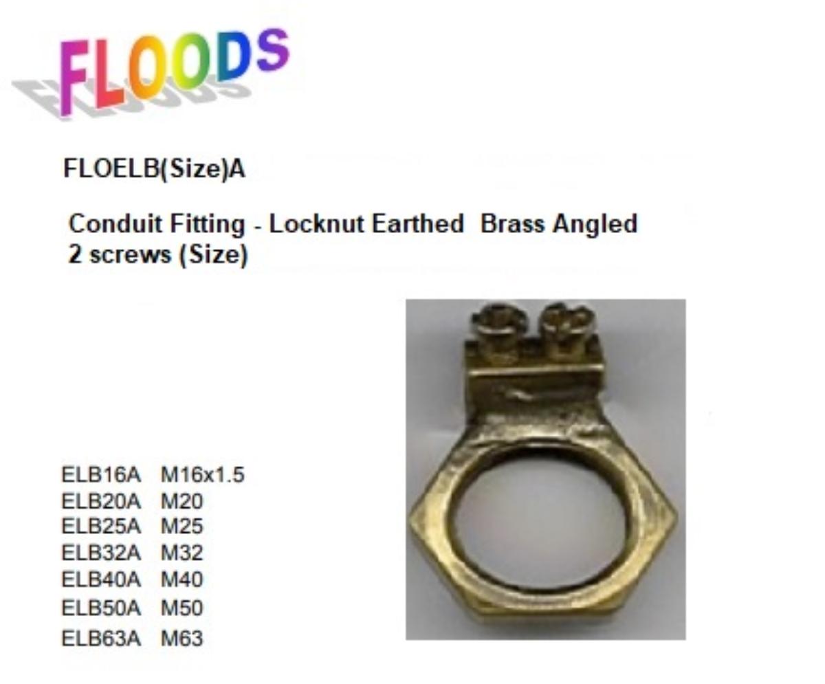 BRASS ANGLE EARTH LOCKNUTS