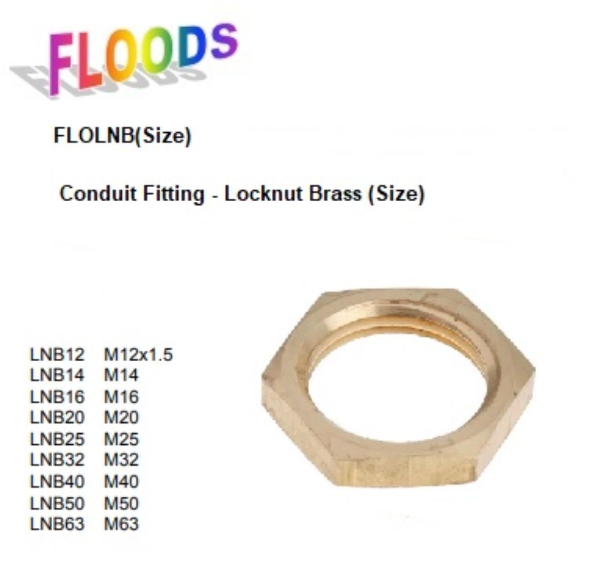 BRASS LOCK NUT M40 X 1.5