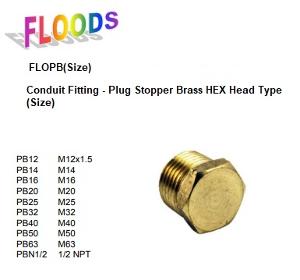 BRASS HEXAGON PLUG M40