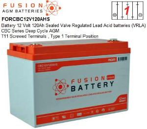 FUSION 12V 120AH AGM DEEP CYCLE BATTERY FUSION 12V 120AH AGM DEEP CYCLE BATTERY