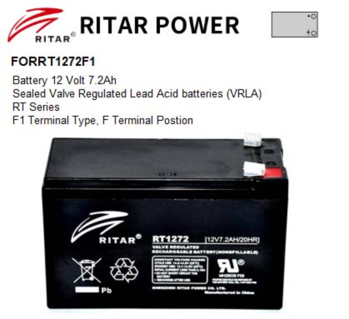 RITAR 7.2AH 12V SLA