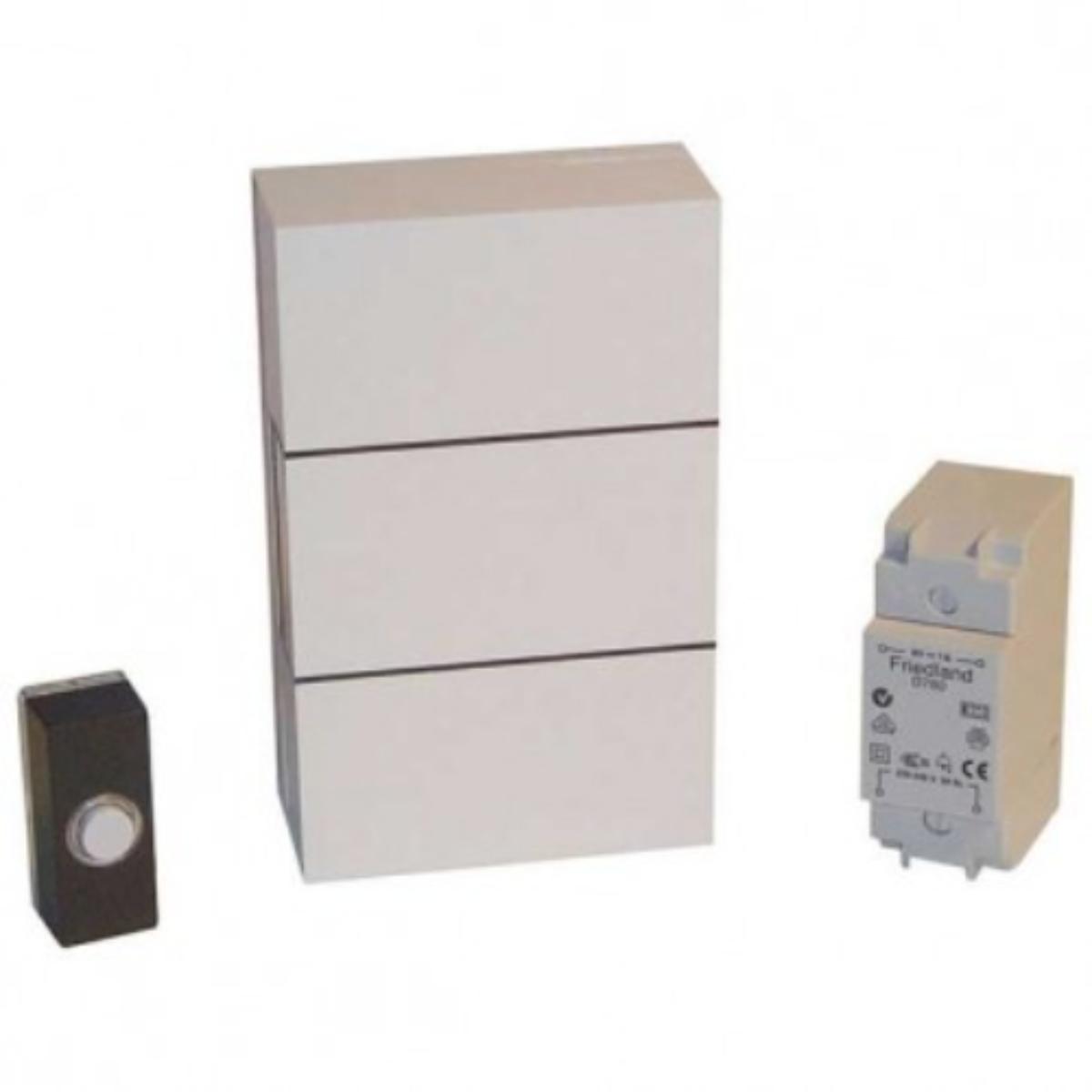 DOORCHIME KIT DING DONG WIRED/BATT 8V