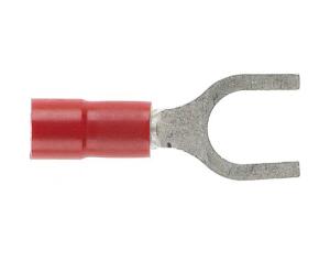 FORKED SPADE TERMINAL 5MM RED