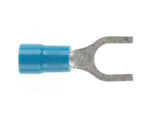 INSULAT FORK LUG D/G BLUE 5MM STUD 50PK