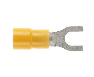 INSUL FORK LUG D/G YELLOW 6MM STUD 25PK