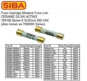 CERAMIC FUSE SLOW ACTING 2A 6.3X32MM CERAMIC FUSE SLOW ACTING 2A 6.3X32MM