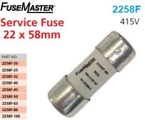 SERV FUSE IEC60269.3 415VAC 80A 58X22MM SERV FUSE IEC60269.3 415VAC 80A 58X22MM