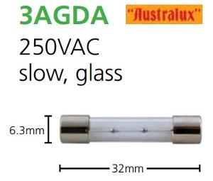 3AG GLASS FUSE SLOW 250V 1.5A 32X6.3MM 3AG GLASS FUSE SLOW 250V 1.5A 32X6.3MM