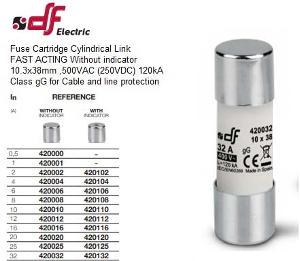 FERRULE FUSE GG 500V 2A 38X10.3MM FERRULE FUSE GG 500V 2A 38X10.3MM