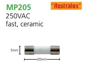 MP205 CERAMIC FUSE FAST 250V 3.15A 20X5 MP205 CERAMIC FUSE FAST 250V 3.15A 20X5