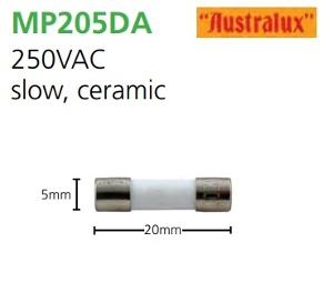 MP205 CERAMIC FUSE SLOW 250V 1A 20X5MM MP205 CERAMIC FUSE SLOW 250V 1A 20X5MM
