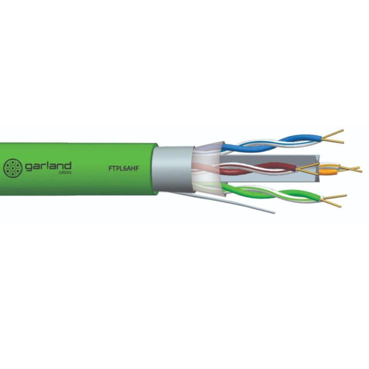 CAT6A 4PR FTP SCREENED LSZH GREEN 305M