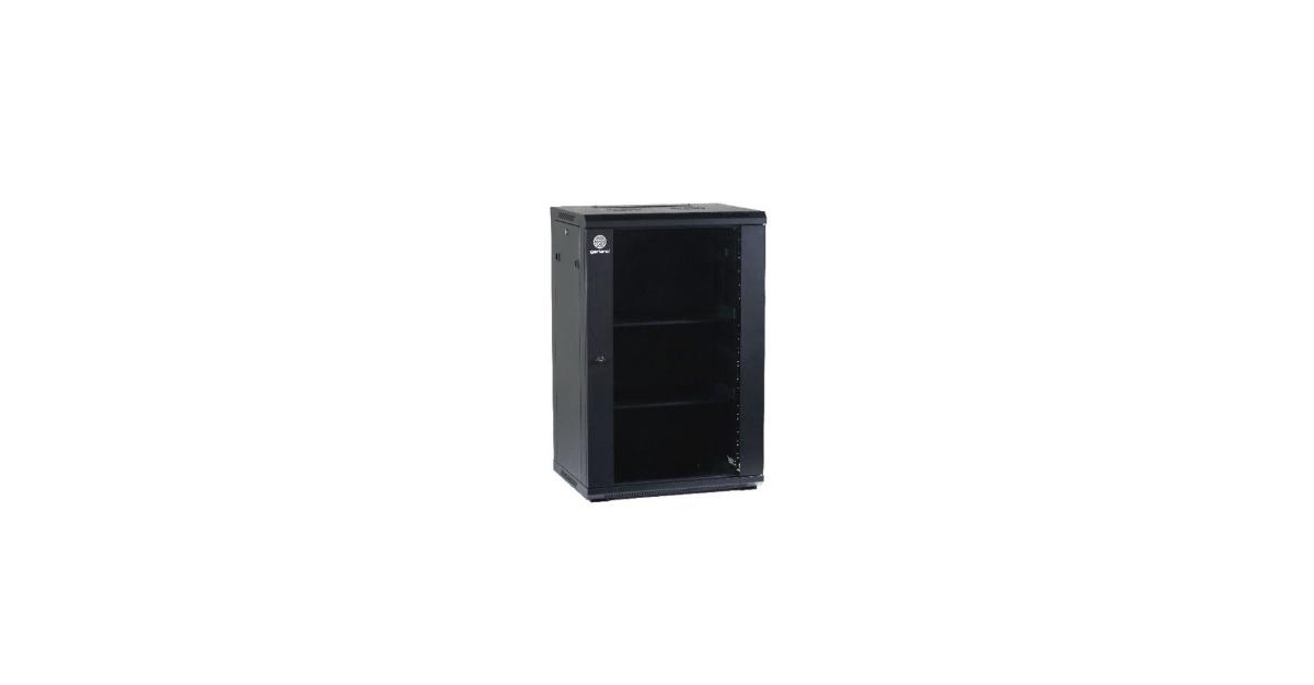 WALL CABINET 18RU 450MMD GLASS DOOR