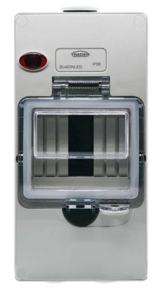 ENCLOSURE DIN 4 POLE IP66 WITH LED