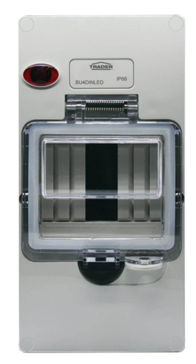 ENCLOSURE DIN 4 POLE IP66 WITH LED LESS