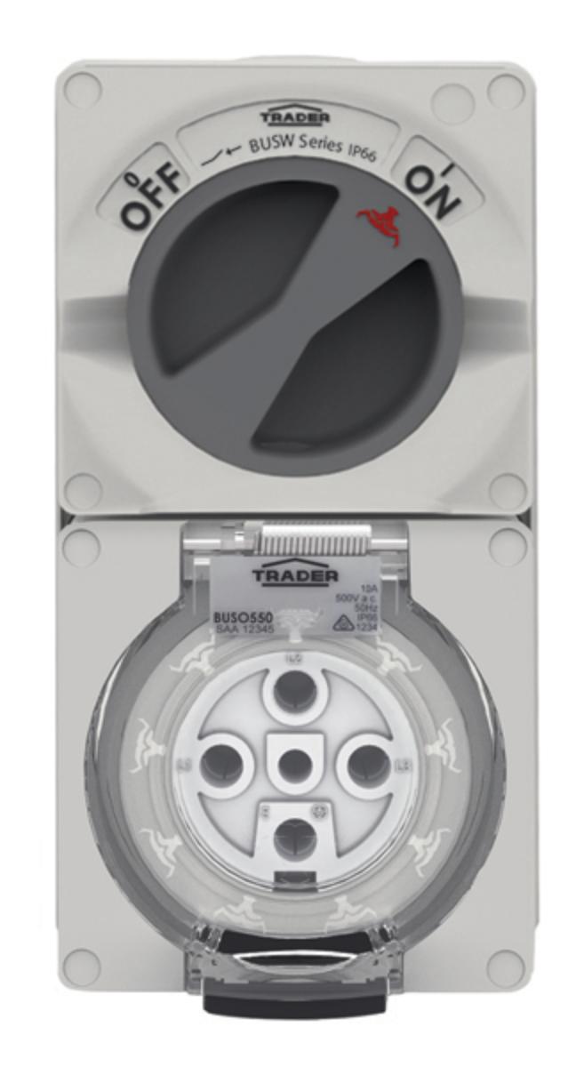 SWITCHED SOCKET COMBINATION 500V 5PIN 50