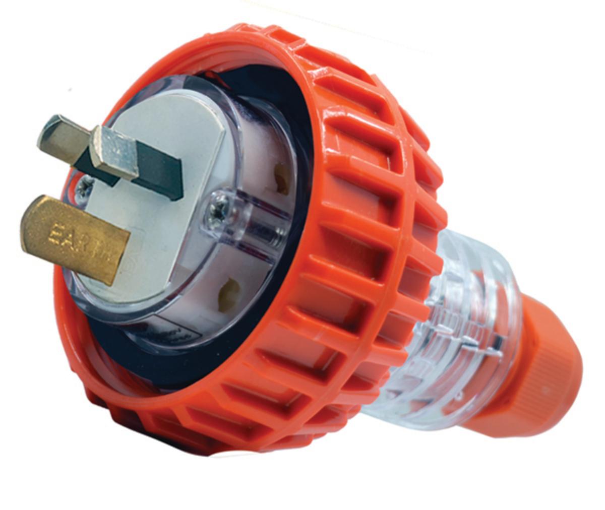 PLUG IP66 15A 250V 3 FLAT PIN