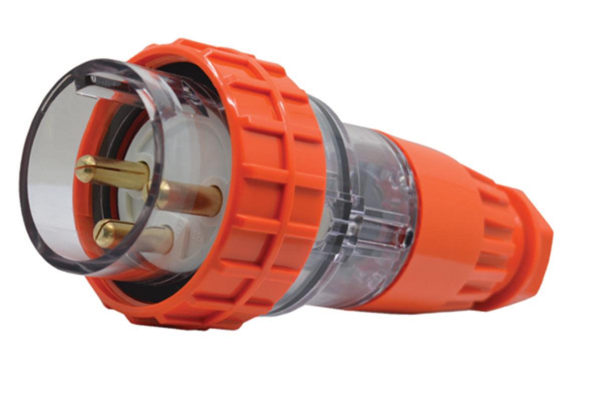 PLUG IP66 32A 250V 3 ROUND PIN