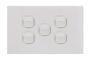 CLOUD LEOP SWITCH HORIZ 5G 20A MATT WHT CLOUD LEOP SWITCH HORIZ 5G 20A MATT WHT