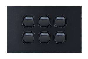 CLOUD LEOP SWITCH HORIZ 6G 20A MATT BLK CLOUD LEOP SWITCH HORIZ 6G 20A MATT BLK