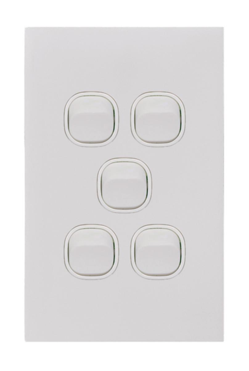CLOUD LEOP SWITCH VERT 5G 20A MATT WHITE