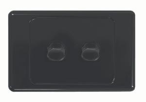 COUGAR SWITCH HORIZ 2G 16A BLACK COUGAR SWITCH HORIZ 2G 16A BLACK