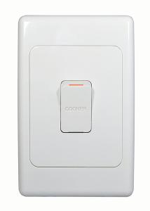 COUGAR OVEN SWITCH 45A D/P VERT WHITE COUGAR OVEN SWITCH 45A D/P VERT WHITE