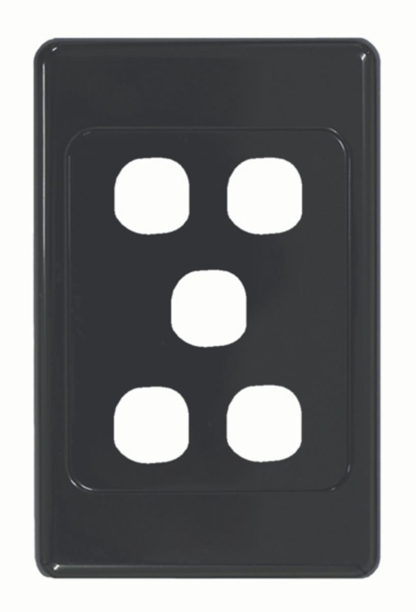 COUGAR SWITCH PLATE LESS MECH VERT 5G BK