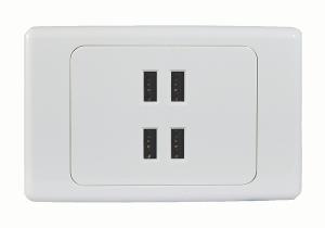 COUGAR QUAD USB CHARGER PLATE WHITE COUGAR QUAD USB CHARGER PLATE WHITE
