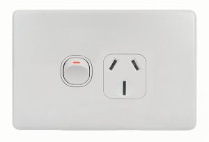 FLAT CAT SINGLE GPO 15A HORIZ MATT WHITE FLAT CAT SINGLE GPO 15A HORIZ MATT WHITE