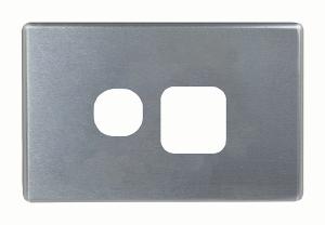 FLAT CAT SINGLE GPO COVER HOR BRUSH ALUM FLAT CAT SINGLE GPO COVER HOR BRUSH ALUM