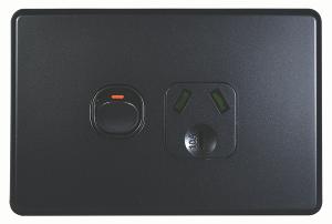 FLAT CAT SINGLE GPO 10A HORIZ MB FLAT CAT SINGLE GPO 10A HORIZ MB